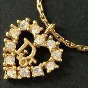 Dior Gold Heart Pendant Necklace